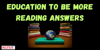 Education To Be More Reading Answers